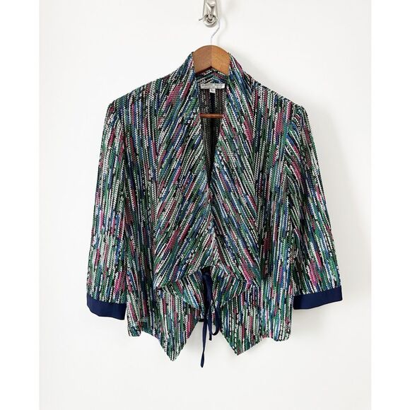 Alberto Makali Cardigan Multicolor Draped Size Large - Picture 1 of 10